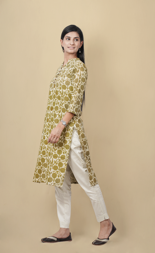 Cotton Handblocked Kurti