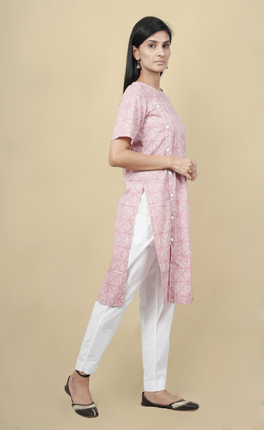 Cotton Handblocked Kurtis
