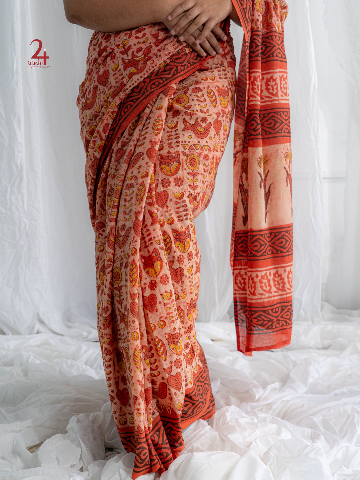 Vanaspati Cotton Handblocked Saree