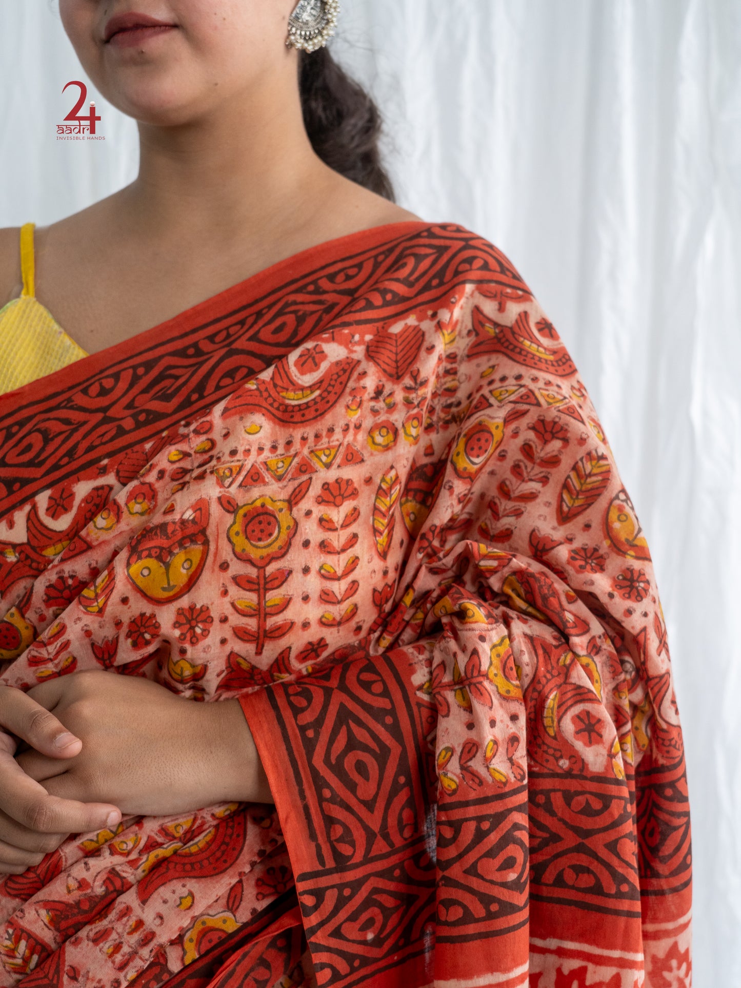Vanaspati Cotton Handblocked Saree