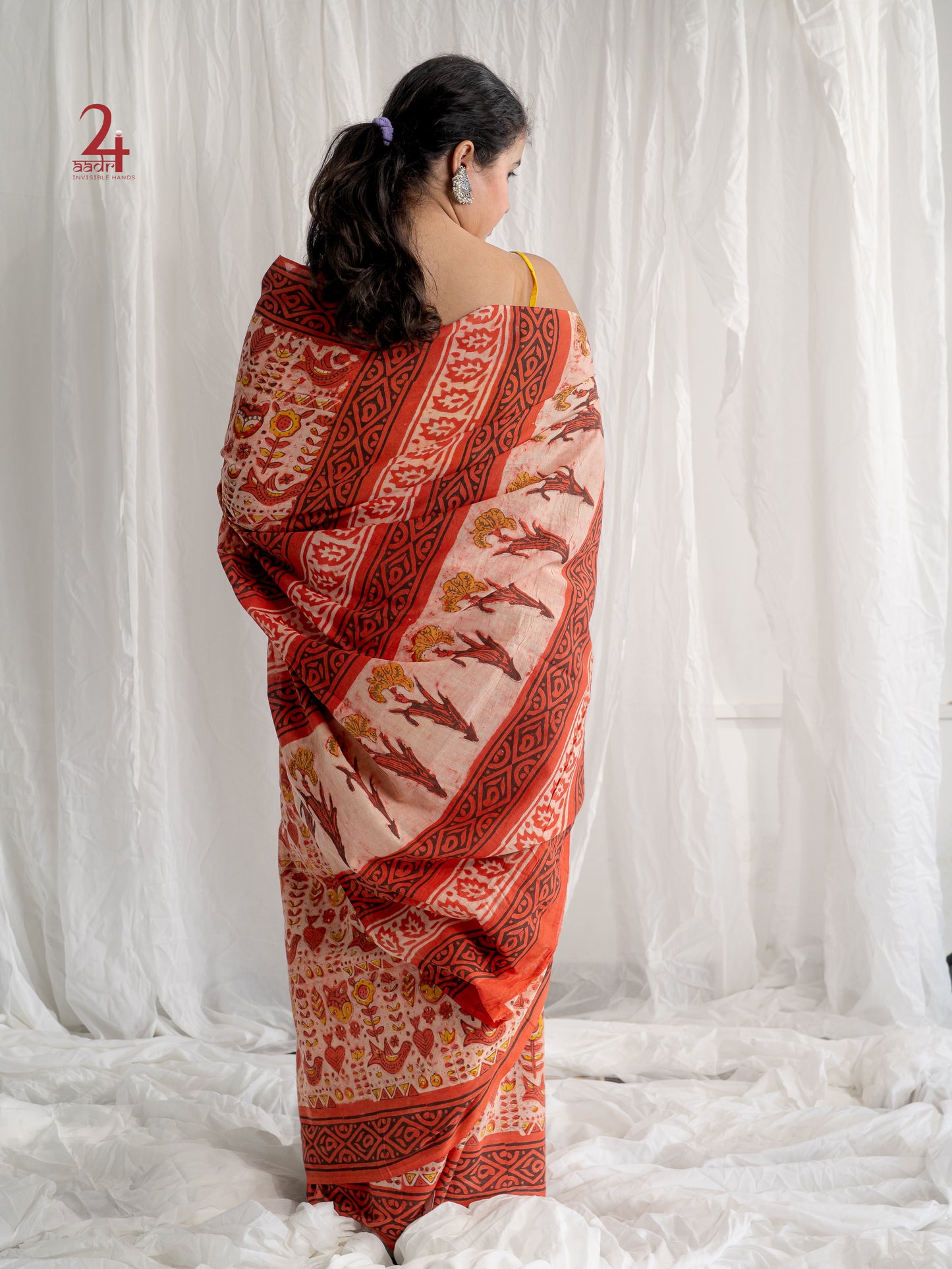 Vanaspati Cotton Handblocked Saree