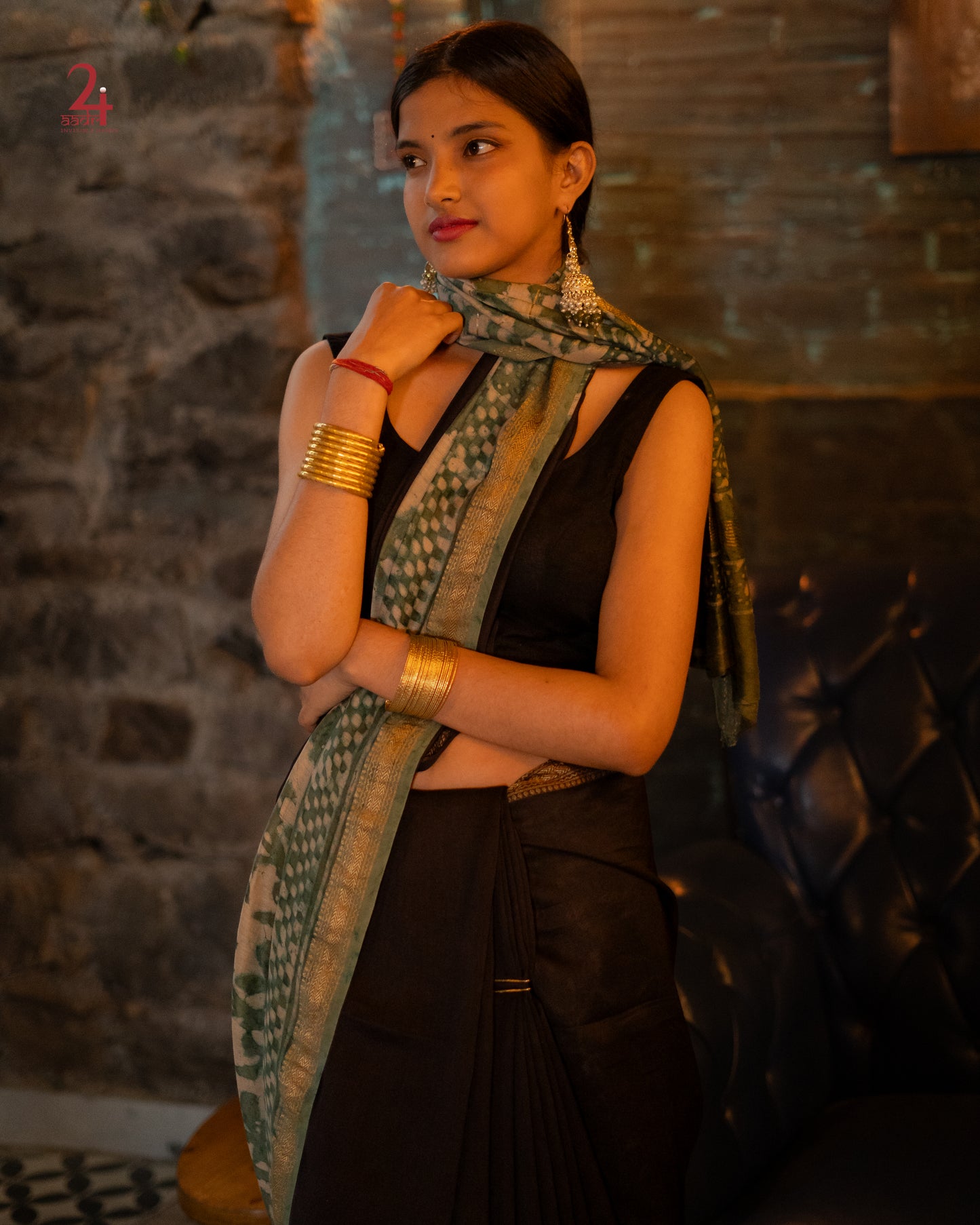 MAHESHWARI HANDBLOCKED SAREE