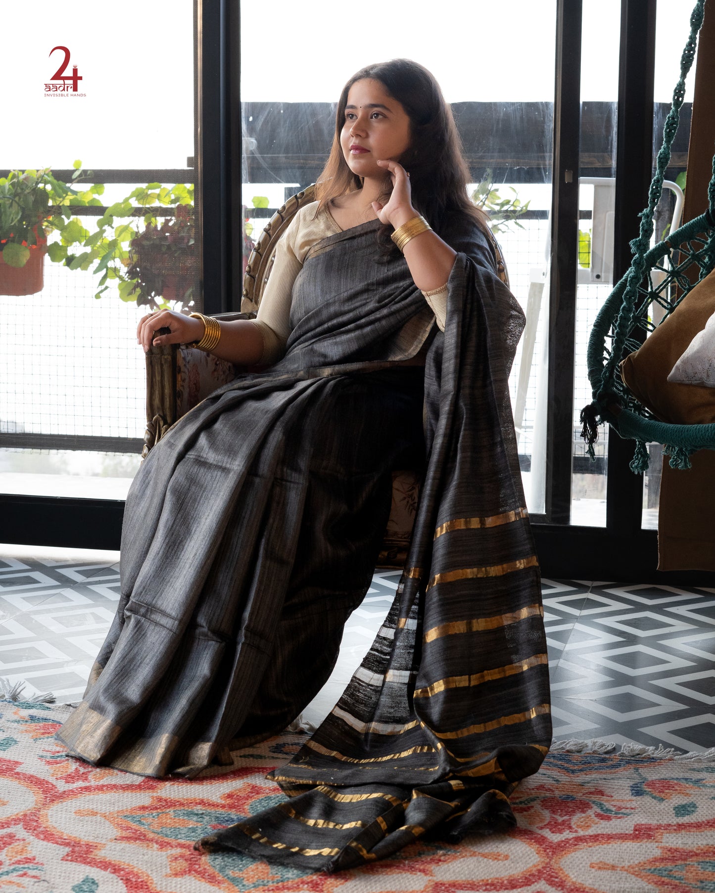 Tussar Ghiccha Handloom Saree
