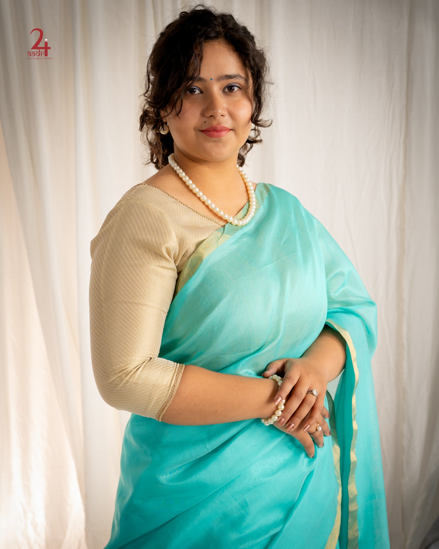 Chanderi Saree Pastel Sky blue