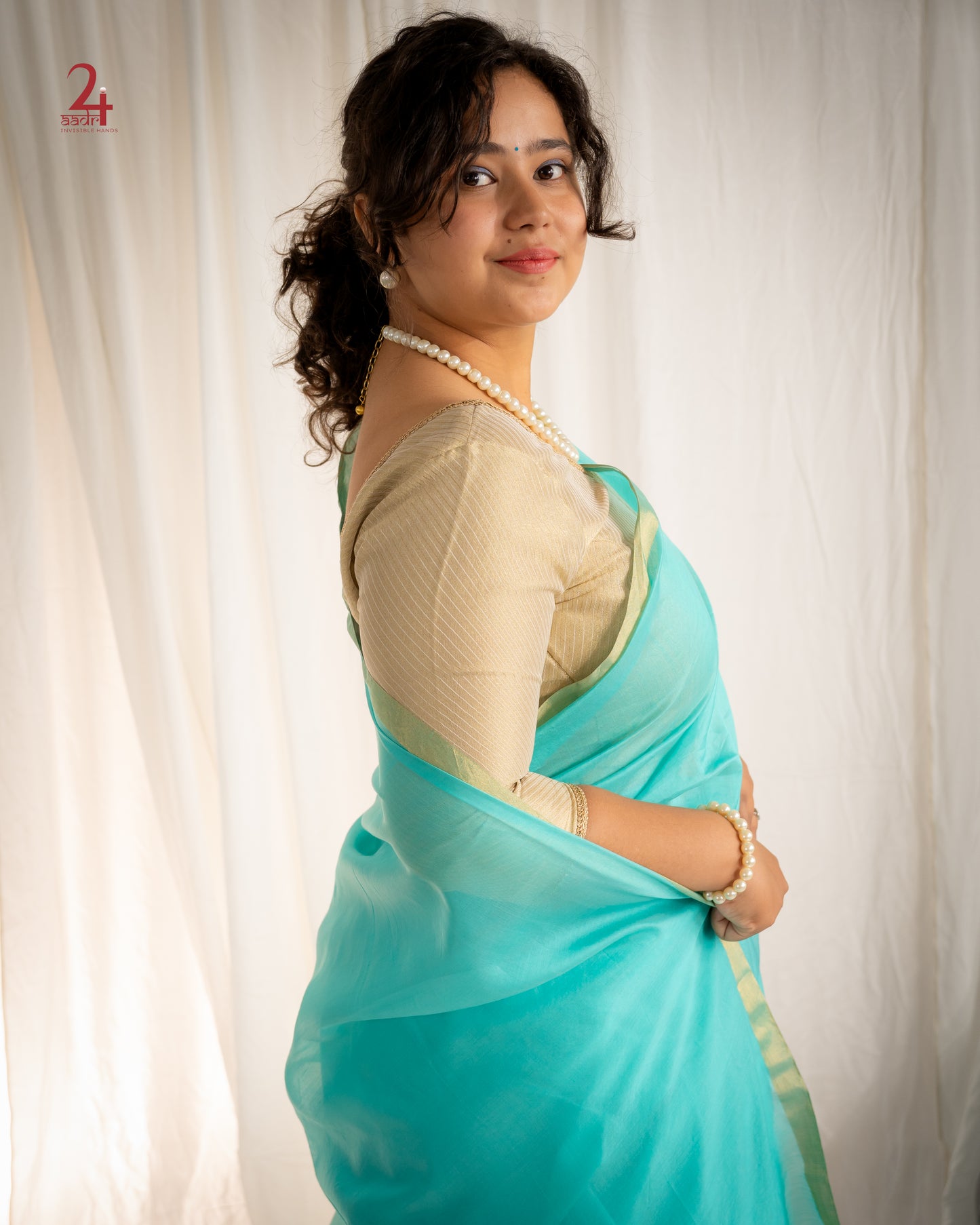 Chanderi Saree Pastel Sky blue