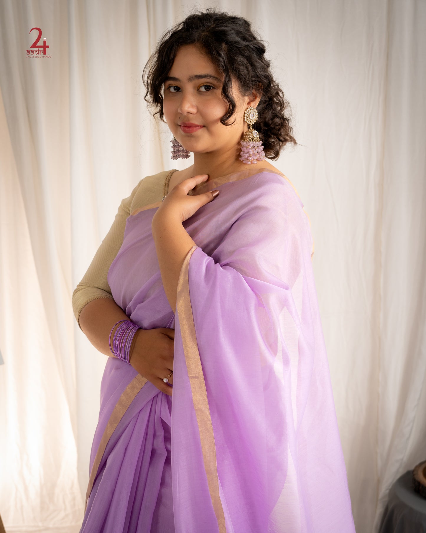Chanderi Saree Pastel Sky blue