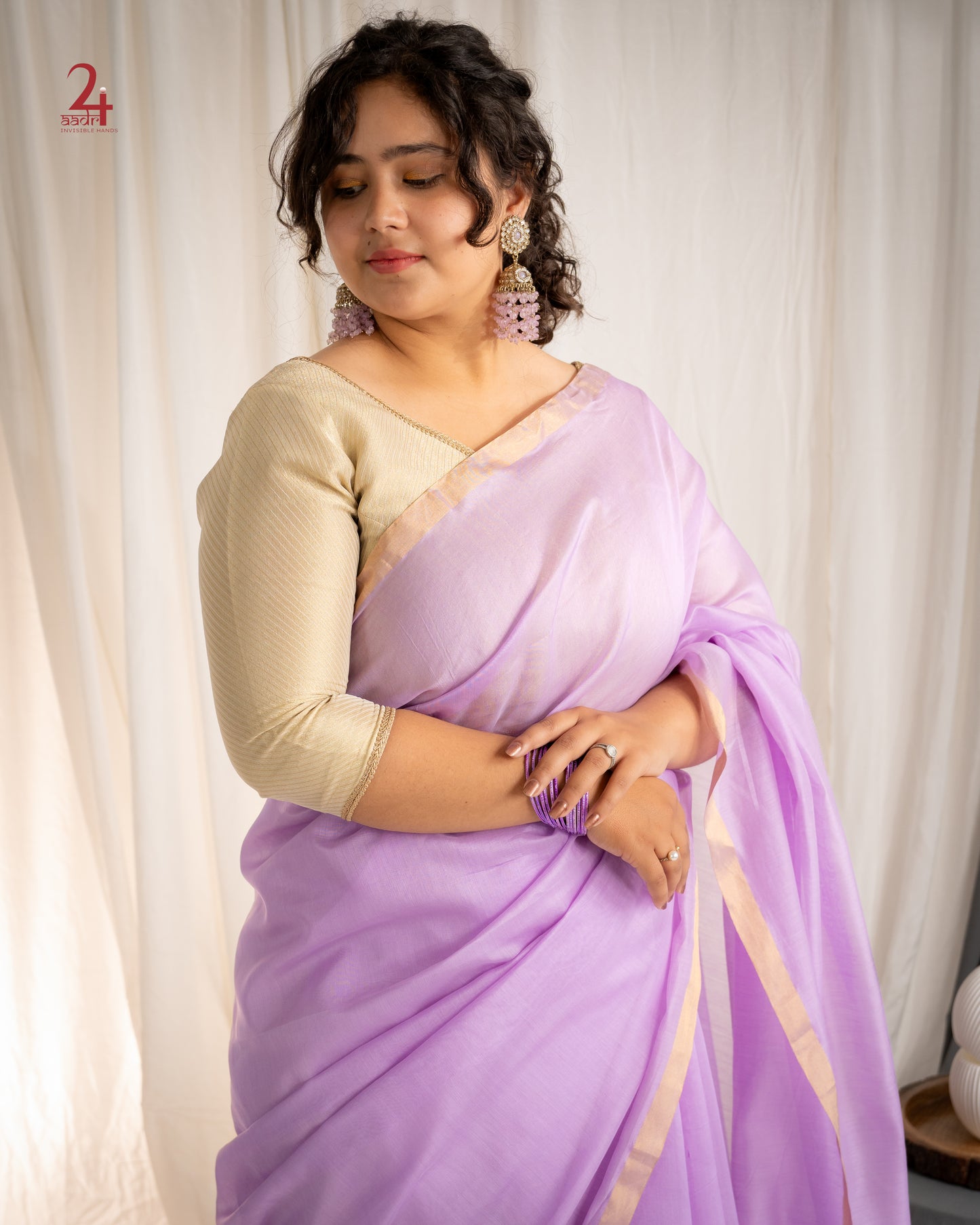 Chanderi Saree Pastel Sky blue