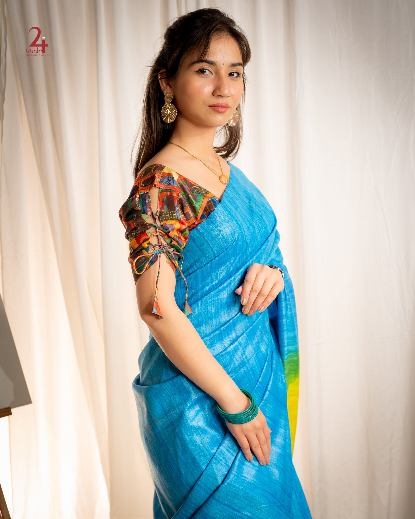 TUSSAR GHICCHA SHADED SAREE