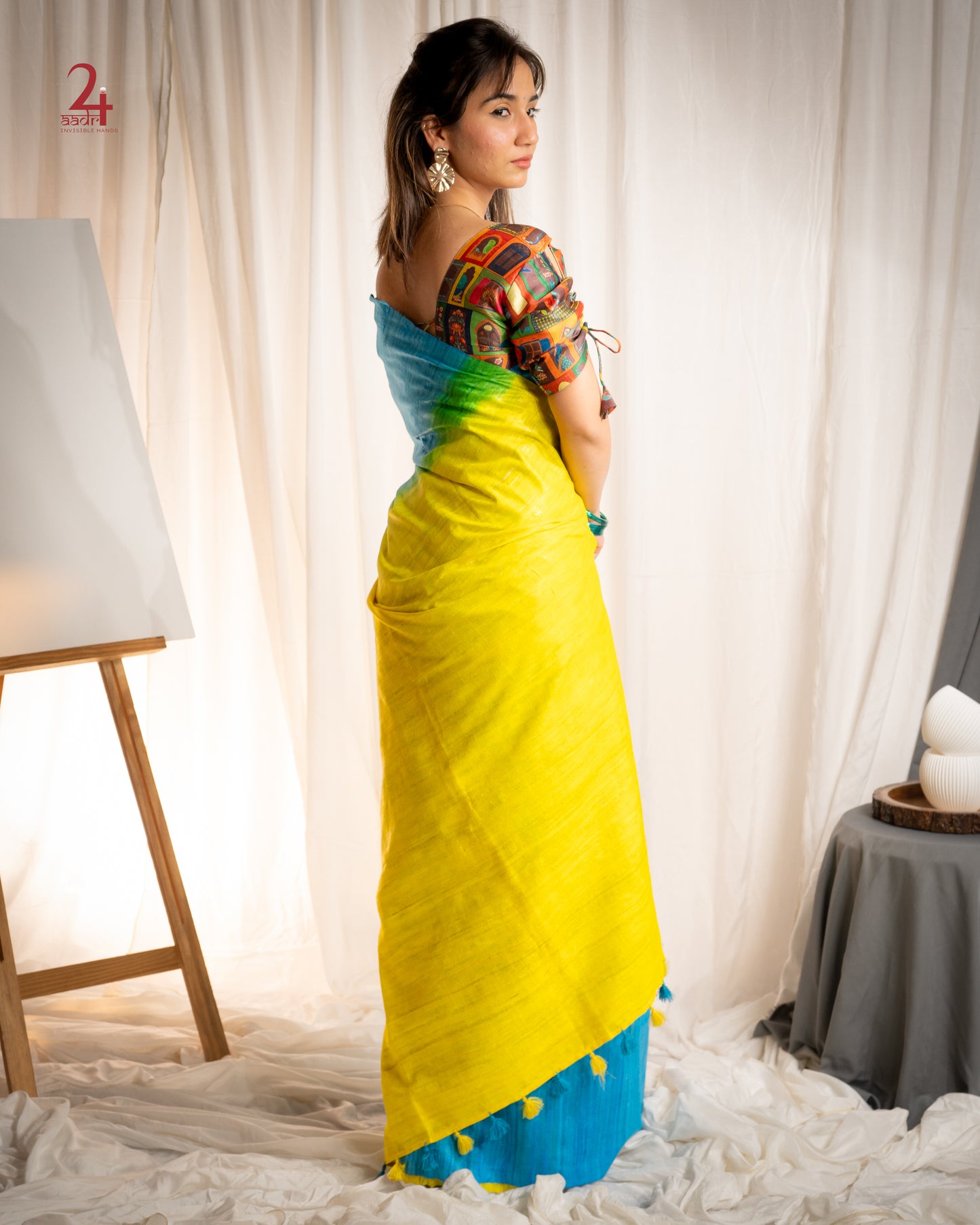 TUSSAR GHICCHA SHADED SAREE